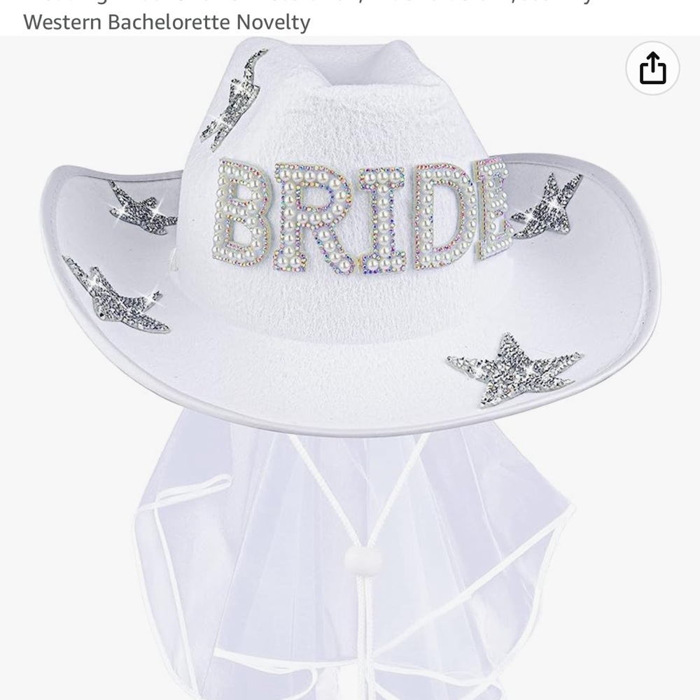 Bride Cowgirl hat